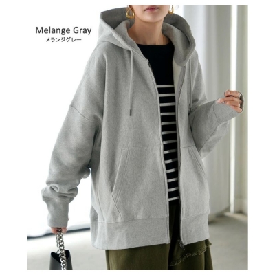 パーカー スウェット 裏起毛 綿100 レディース アウター トップス トレーナー プルオーバー フード フーディー ドルマン ライトアウター 抗菌 消臭 ゆったり オーバーサイズ 羽織
